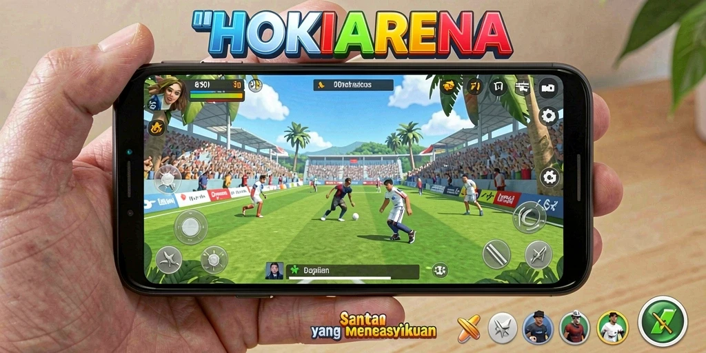 Tampilan gameplay HOKIARENA yang penuh warna dan menarik.
