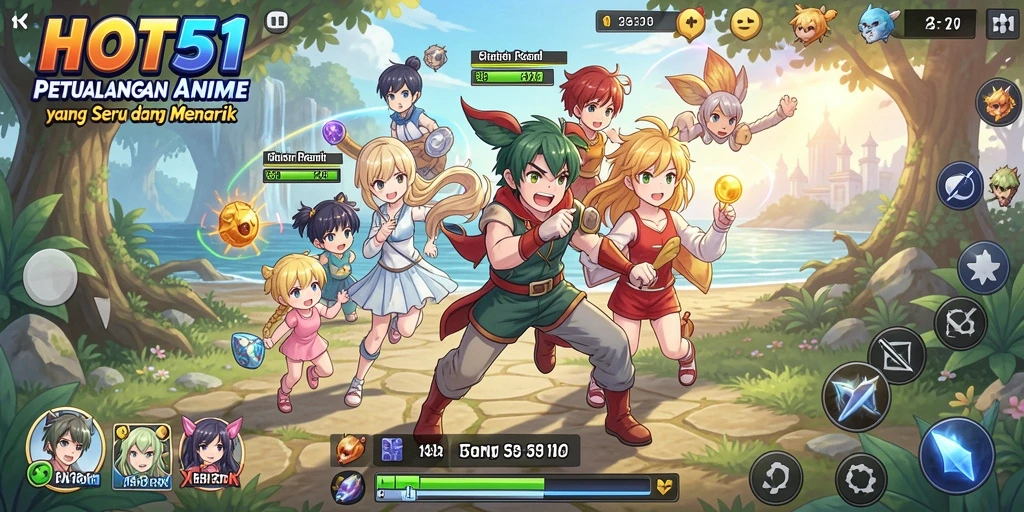 Tampilan screenshot HOT51 menampilkan aksi seru dalam permainan Anime.