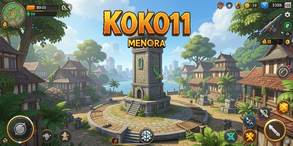 Screenshot KOKO11 menampilkan aksi seru dalam gameplay Tower Defense.