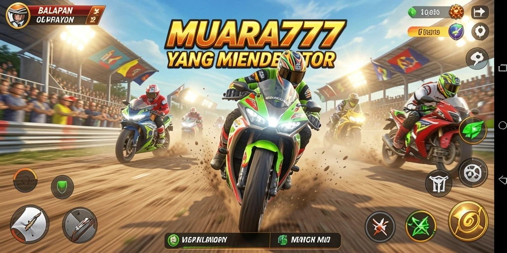 Gameplay seru dalam balapan motor MUARA777 yang mendebarkan.