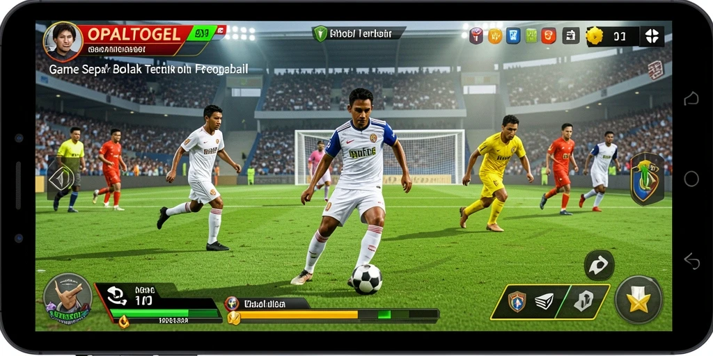 Screenshot utama OPALTOGEL menampilkan aksi seru dari pertandingan Football.
