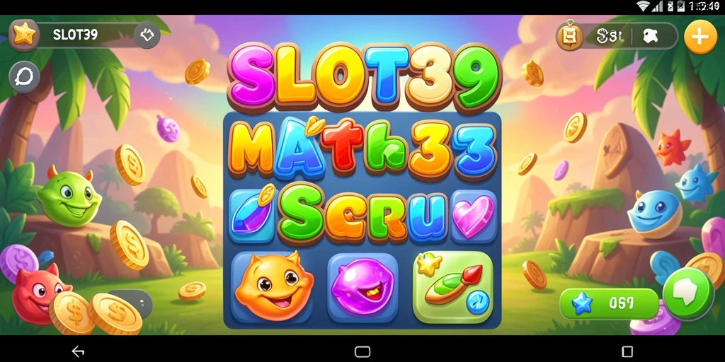 Screenshot menunjukkan gameplay SLOT39 yang penuh warna dan menarik.