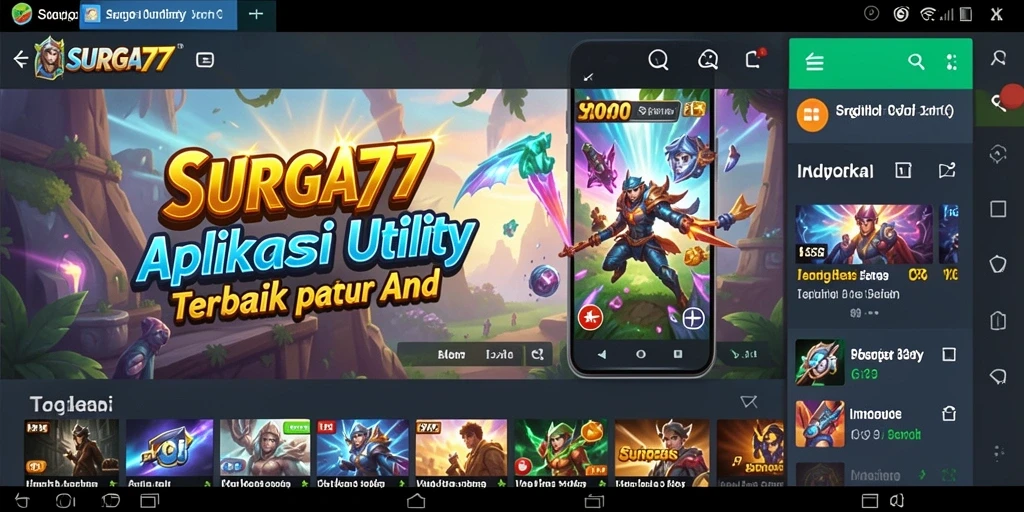 Tampilan aplikasi SURGA77 yang sederhana dan fungsional.