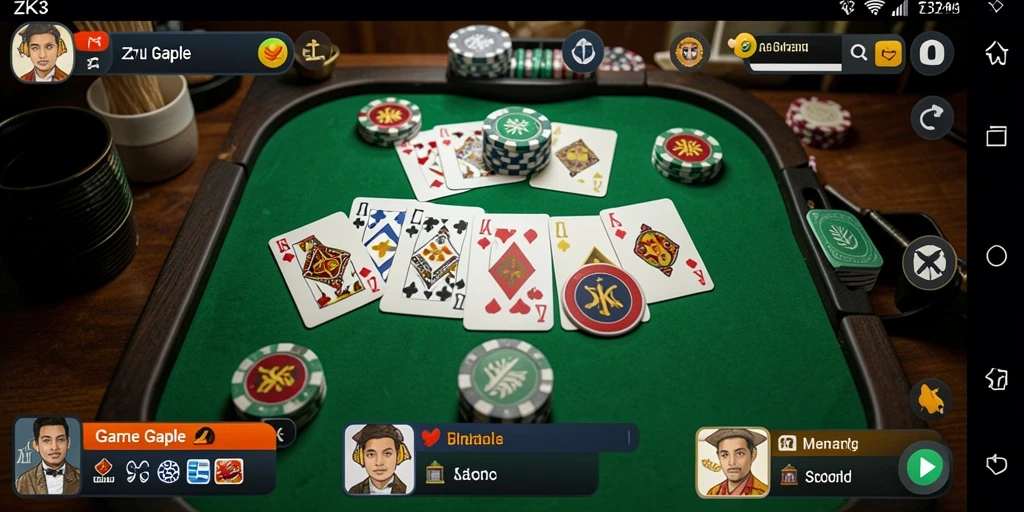 Tampilan gameplay seru dalam ZK3 yang menghibur.